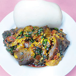 Pounded Yam and Efo